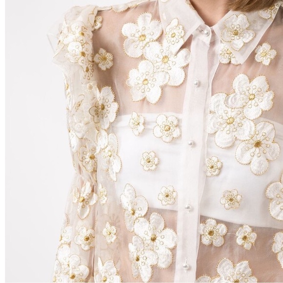 macgraw Souffle embroidered organza shirt - Picture 5 of 6